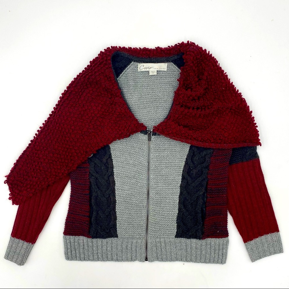 Curio Jacket, Gray, red & black • Small